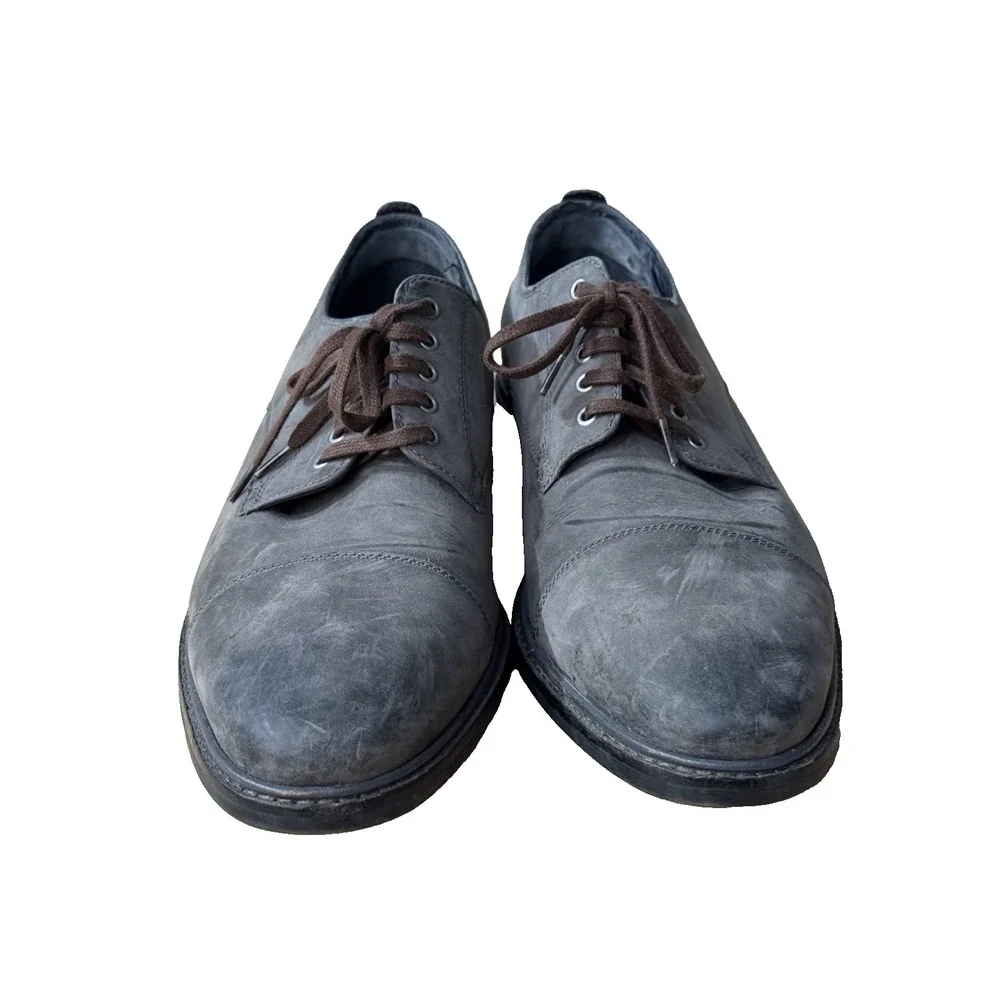 Cole Haan Grand OS Men's Shoes Gray Leather Lace Up Oxford Cap Toe Size‎ 8.5 M